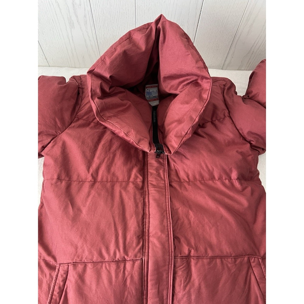 Vintage 80's Frostline Kit Quilted Goose Down Puffer Women's SM Sienna Red Coat - Picture 2 of 16
